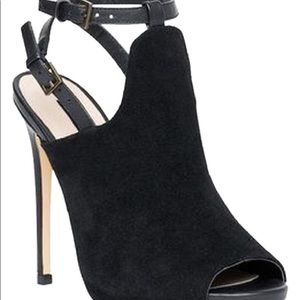 Shoemint Cece sz 6 Black peeptoe stiletto shoe